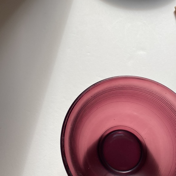 Recycled glad ribbed bowls. Set of 5. Purple colour - Picture 7 of 7